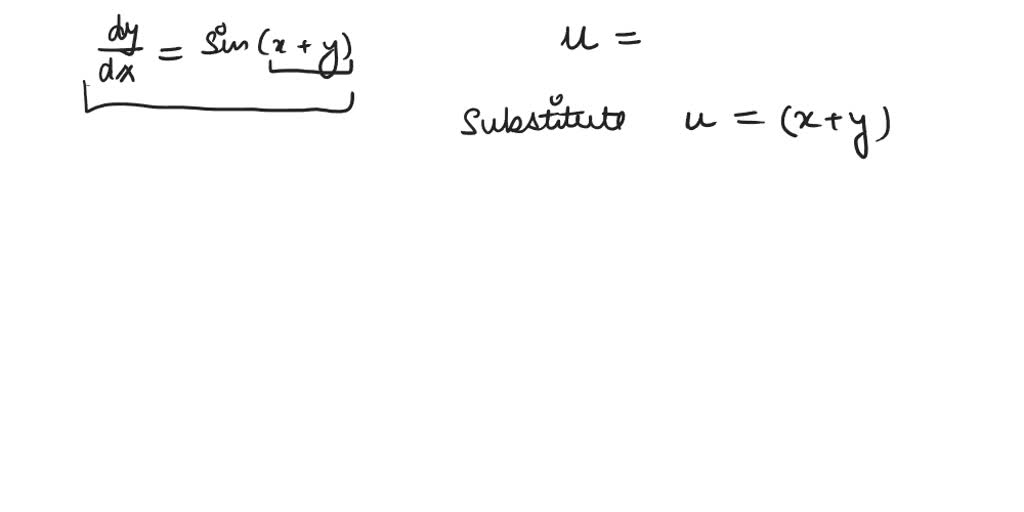SOLVED: (1 point) Given the following differential equation, dy dx sin ...
