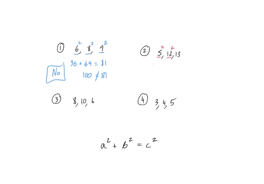 SOLVED: How do you do this? Please explain. The Pythagorean Theorem: Do ...