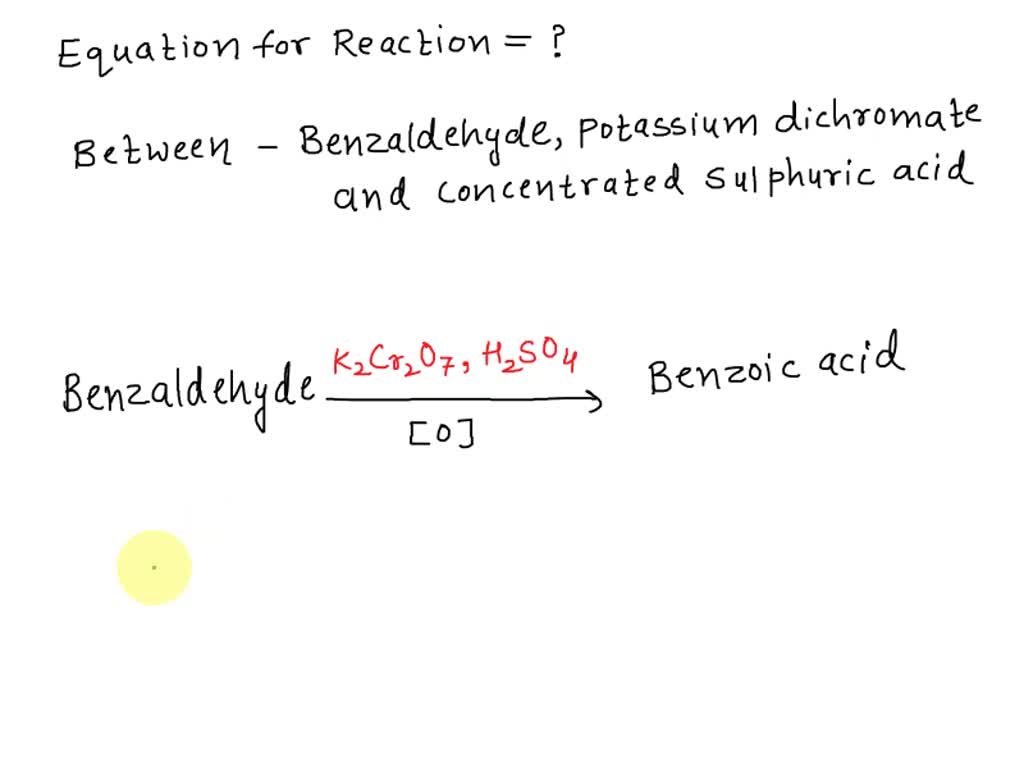 SOLVED: Equation For The Reaction Benzaldehyde Between, 49% OFF