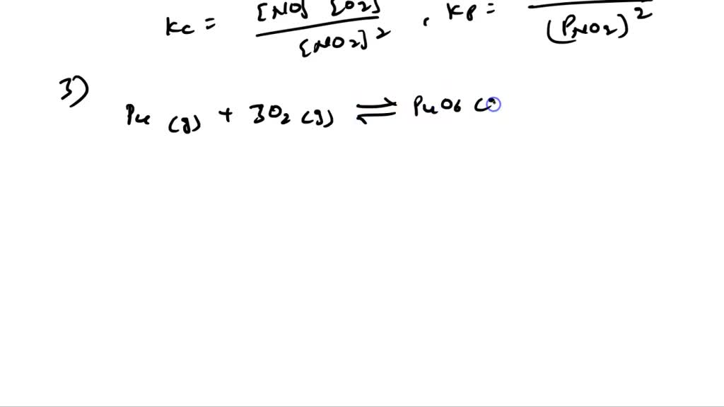 Solved: 1) (3 Pts) Show The Correct Kc Expression For The Following 