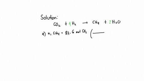 under-certain-circumstances-carbon-dioxide-co2gco2g-can-be-made-to-react-with-hydrogen-gash2g-to-produce-methanech4g-and-water-vaporh2og-co2g4h2gch4g2h2og-part-1-how-many-moles-of-methane-ar-21928