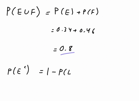 suppose-e-and-f-are-two-mutually-exclusive-events-in-a-sample-space-s-with-pe-034-and-pf-046-find-the-following-probabilities-pe-f-pec-pe-f-pe-fc-pec-fc-46072