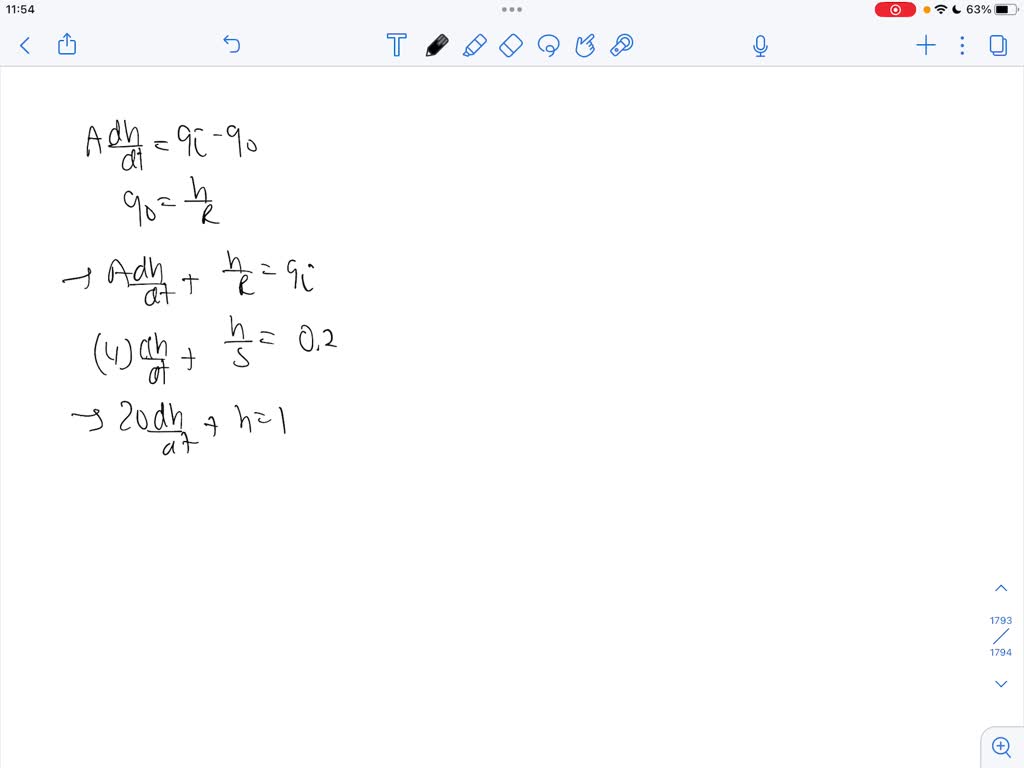 SOLVED: Consider the resistance of the system is 5 s/m2 and the area of ...