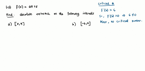 applied-calculus-find-the-absolute-maximum-and-minimum-values-of-the-function-over-the-indicated-interval-and-indicate-the-x-values-at-which-they-occur-fx-6x5-a-0-9-b-6-2-a-find-the-derivati-79673