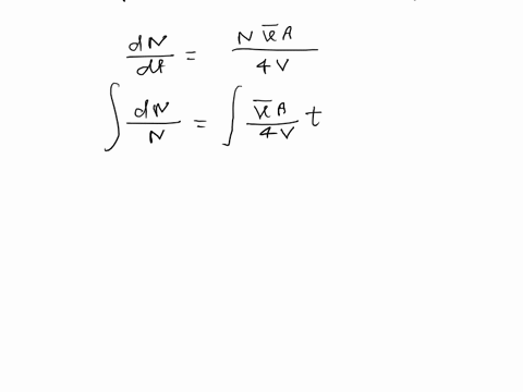 a-thin-walled-vessel-of-volume-contains-n-particles-that-slowly-leak-out-through-small-hole-of-area-no-particles-enter-the-volume-through-the-hole-find-the-time-required-for-the-number-of-pa-31022