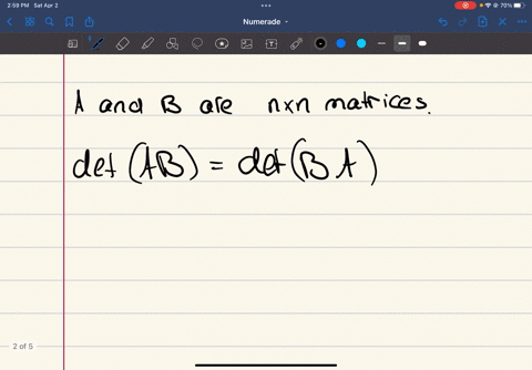 a-and-b-are-n-times-n-matrices-text-prove-that-operatornamedeta-boperatornamedetb-a-52775