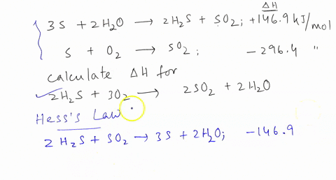 during-volcanic-eruptions-hydrogen-sulfide-gas-is-given-off-and-oxidized-by-air-according-to-the-following-chemical-equation-2-hskg-3-0g-_-2-sozg-2-holg-calculate-the-change-in-enthalpy-of-t-71747