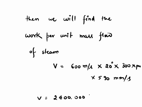 question3-the-steam-from-the-nozzles-of-a-single-wheel-impulse-turbine-discharges-with-a-velocity-of-600-ms-and-at-20to-the-plane-of-the-wheelthe-blade-wheel-rotates-at-300-rpm-and-the-mean-31022