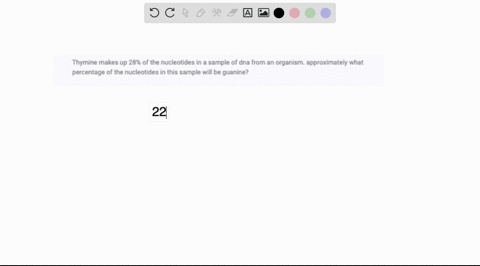 thymine-makes-up-28-of-the-nucleotides-in-a-sample-of-dna-from-an-organism-approximately-what-percentage-of-the-nucleotides-in-this-sample-will-be-guanine-83752