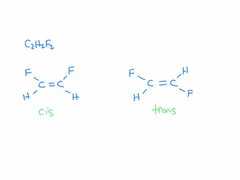 SOLVED: Draw three isomers (constitutional or geometric) for C2H2Cl2 ...