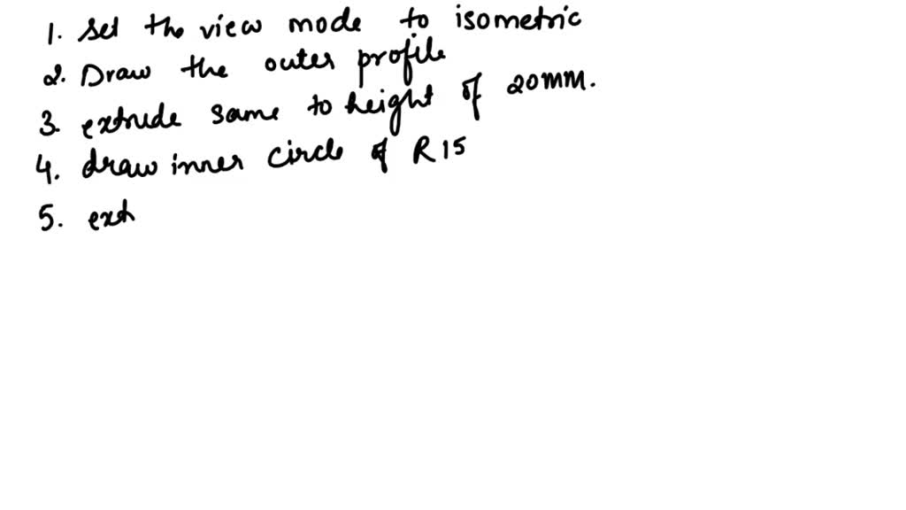 SOLVED: Using AutoCAD: Draw the three main views of the shape below ...