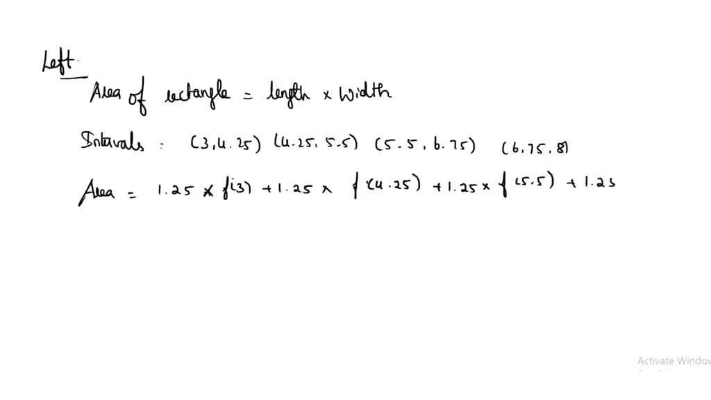 Solved use the left and right riemann sums with 4 rectangles to