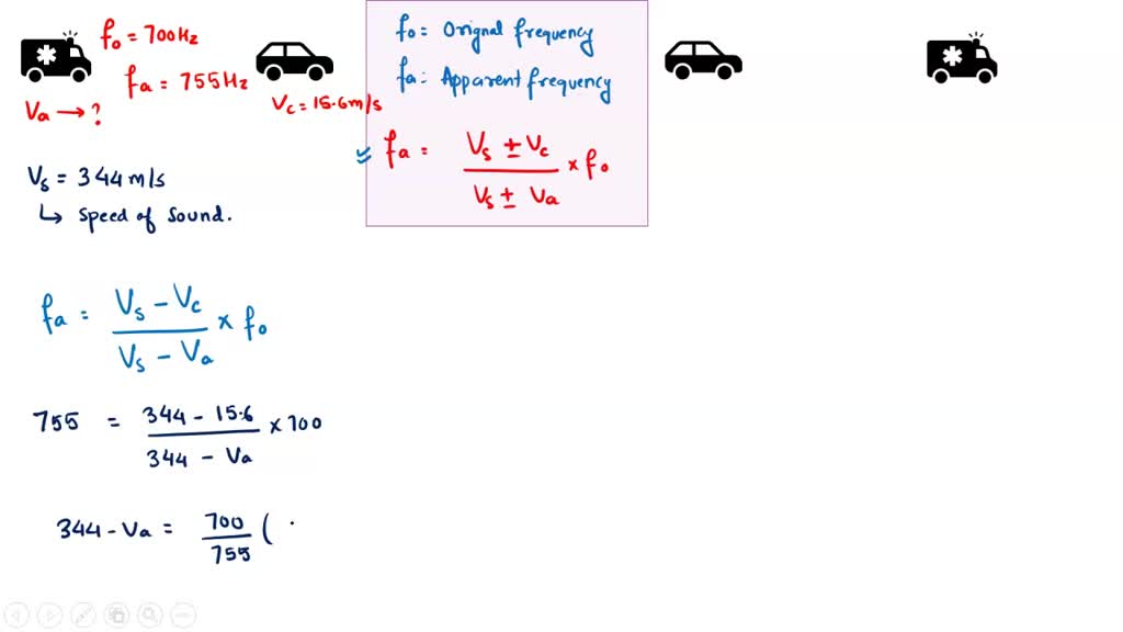 SOLVED You are driving down the road at 15.6 m/s when an ambulance