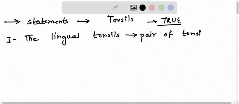 which-of-the-following-statements-about-tonsils-are-true-i-the-lingual-tonsils-are-a-pair-of-tonsils-are-the-root-of-the-tongue-ii-the-palatine-tonsil-is-a-single-tonsil-on-the-wall-of-the-n-74345