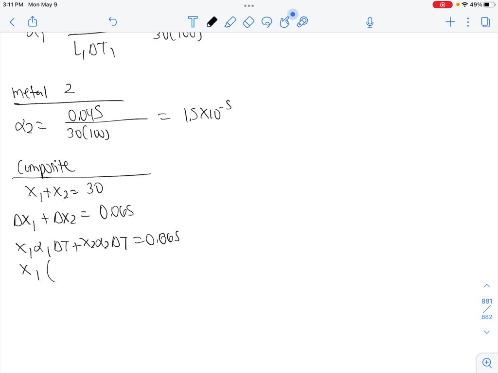 SOLVED A metal rod 30 cm long expands by 0.075 cm when its temperature