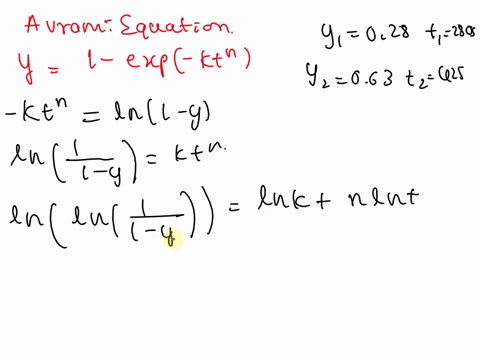 the-kinetics-of-the-austenite-to-pearlite-transformation-obey-the-avrami-equation-using-the-fraction-transformed-time-data-given-here-determine-the-total-time-required-for-95-of-the-austenit-62488