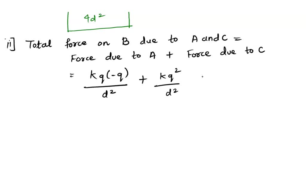 SOLVED: Consider The Three Electric Charges, A, B, And C, Shown In ...