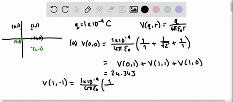 3-consider-three-positively-charged-point-like-objects-each-with-charge-of-1-nc_-one-is-located-at-1-0-one-at-11-and-one-at-01-what-is-the-electric-potential-at-the-origin-what-is-the-electr-62663