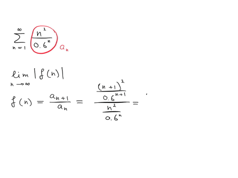 test-the-series-below-for-convergence-using-the-ratio-test-n2-06n-n-the-limit-of-the-ratio-test-simplifies-to-lim-ifn-where-oo-fn-the-limit-is-enter-0o-for-infinity-if-needed-based-on-this-t-43774