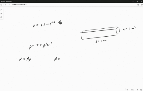 the-magnitude-of-the-dipole-moment-associated-with-an-atom-of-iron-in-an-iron-bar-is-21-10-23-jt-assume-that-all-the-atoms-in-the-bar-which-is-50-cm-long-and-has-a-cross-sectional-area-of-10-90876