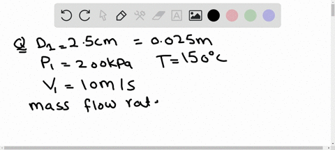 air-flows-in-along-length-of-25-cm-diameter-pipe-at-one-end-the-pressure-is-200kpathe-temperature-is-150c-and-the-velocity-is-10-ms-at-the-other-end-the-pressure-has-been-reduced-by-friction-55417