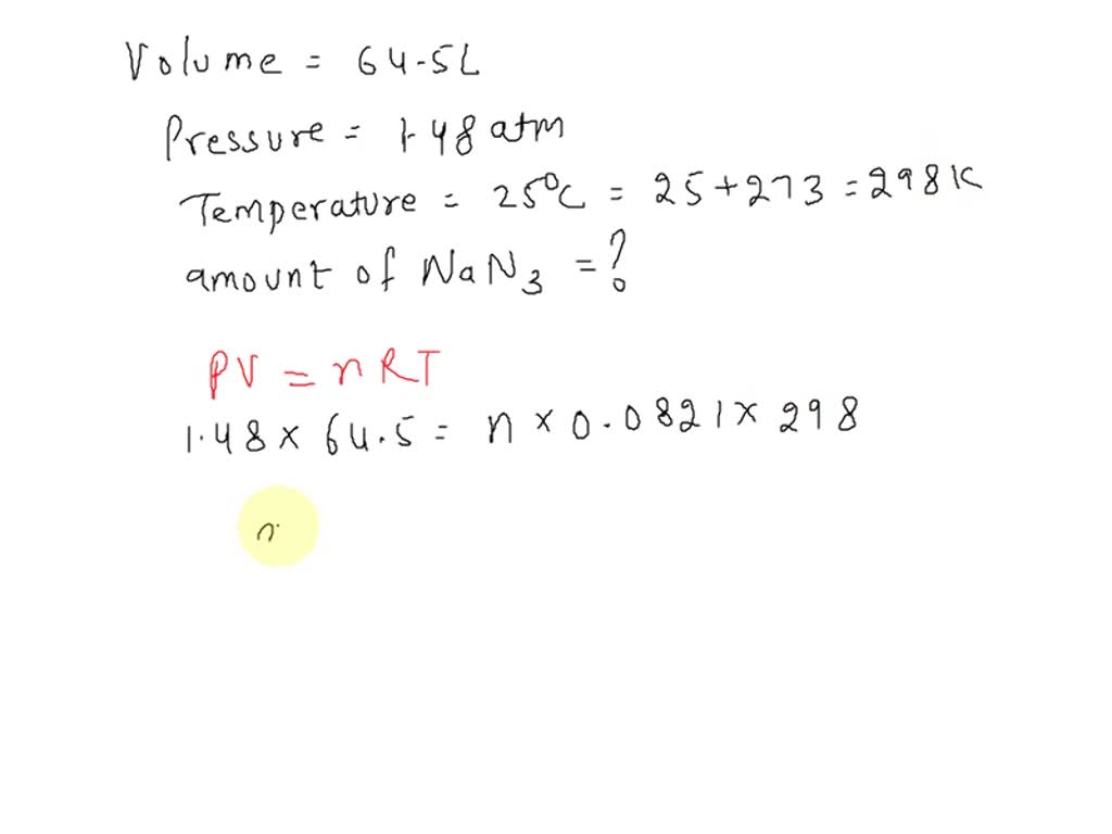 SOLVED Sodium azide is the chemical used in airbags to inflate them
