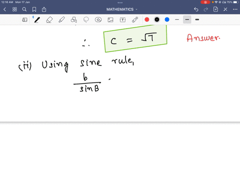 a-a-triangle-has-sides-a-2-and-b-3-and-angle-c-60-find-the-length-of-side-ii-find-the-sine-of-angle-b-using-sine-rules-b-if-we-have-a-triangle-which-has-one-of-its-side-2-and-angles-a-4-and-72047