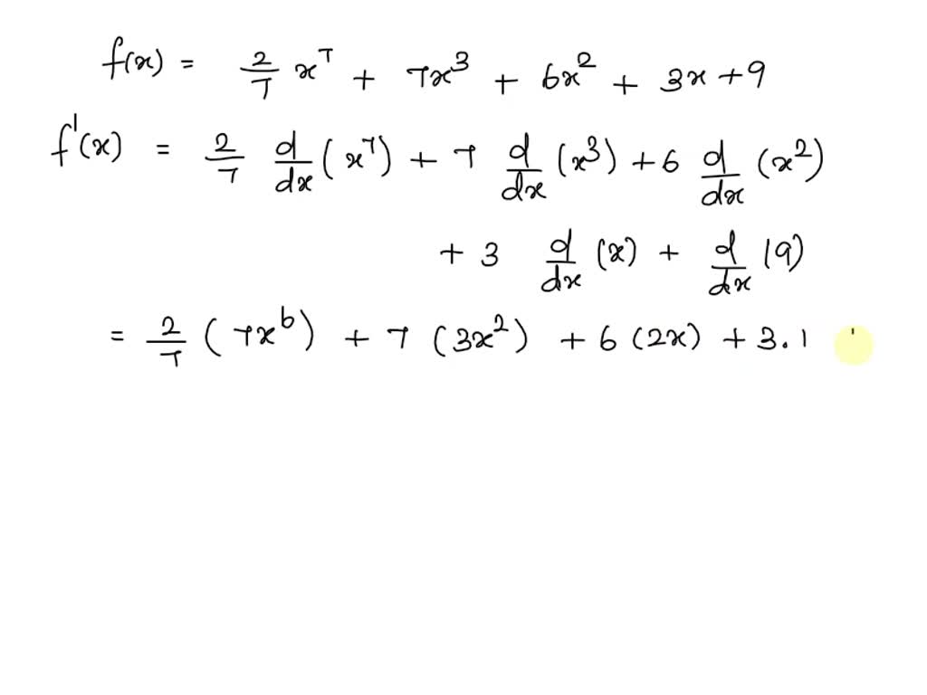 Find the deals second derivative