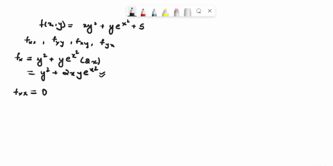 find-all-the-second-order-partial-derivatives-of-the-given-function-fxy-xy-ye-5-oa-82f-d2f-82f-82f-x2-2ye-2x-2y-2xe-dx2-0y2-dydx-dxdy-0-b-82f-d2f-82f-d2f-2x2-x2-ye-1-x-dydx-dxdy-yxe-dx2-dy2-81442