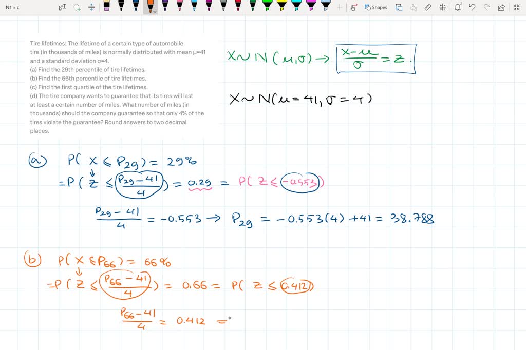 SOLVED Tire lifetimes The lifetime of a certain type of automobile