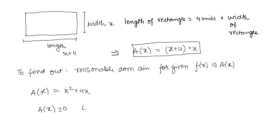 SOLVED The length of a rectangle is 4 units greater than its width