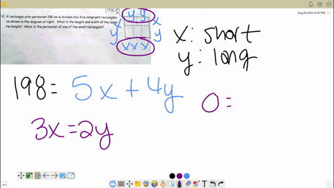 i4scm-13-rectangle-with-perimeter-198-cm-is-divided-into-five-congruent-rectangles-as-shown-in-the-diagram-at-right-what-is-the-length-and-width-of-the-large-rectangle-what-is-the-perimeter-02686
