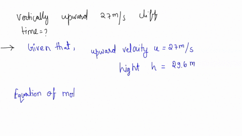 a-ball-is-thrown-vertically-upward-with-a-speed-of-27-ms-from-the-top-of-a-cliff-which-is-296-m-high-the-time-it-takes-the-ball-to-reach-the-ground-in-s-is-27946