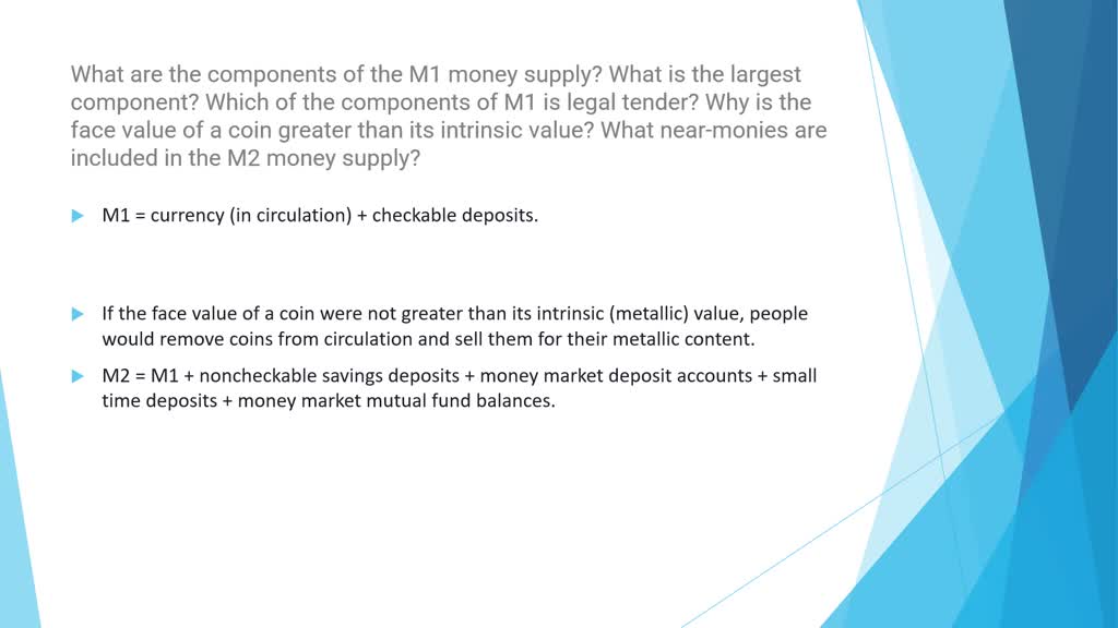 What Are The Components Of The M1 Money Supply