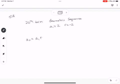 what-is-the-20th-term-of-a-geometric-sequence-a12-and-r-2-50326