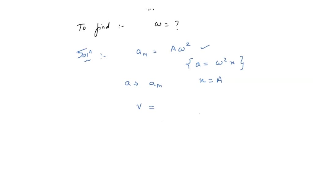 SOLVED: The maximum velocity and the maximum acceleration of a body ...