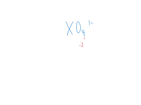 what-is-the-oxidation-number-of-x-in-xo41