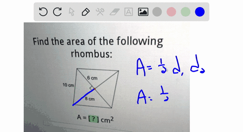 find-the-area-of-the-following-rhombus-6-cm-10-cm-8-cm-a-cm-enter-65249