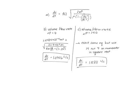 in-ideal-flow-a-liquid-of-density-835-kgm3-moves-from-a-horizontal-tube-of-radius-180-cm-into-a-second-horizontal-tube-of-radius-0900-cm-at-the-same-elevation-as-the-first-tube-the-pressure-differs-by