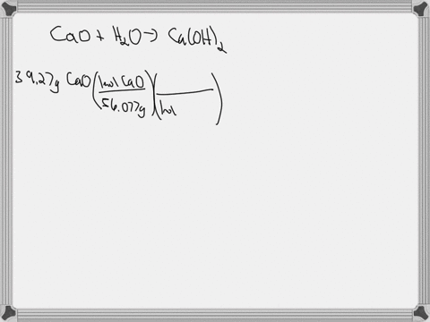 find-the-theoretical-and-percent-yields-of-the-following-equation-cao-h2o-ca-oh2-3927-g-of-cao-is-reacted-in-an-excess-of-water-and-only-500g-of-caoh2-was-obtained-in-the-reaction-69652