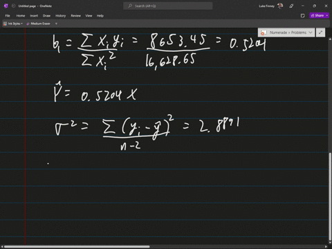 217-regression-through-the-origin-occasionally-mean-function-in-which-the-intercept-is-known-a-priori-to-be-0-may-be-fit-this-mean-function-is-given-by-ey-bxxx-227-the-residual-sum-of-square-42578