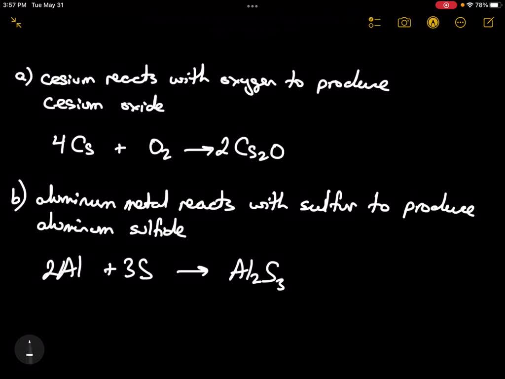 SOLVED Predict the products of each of the following combination