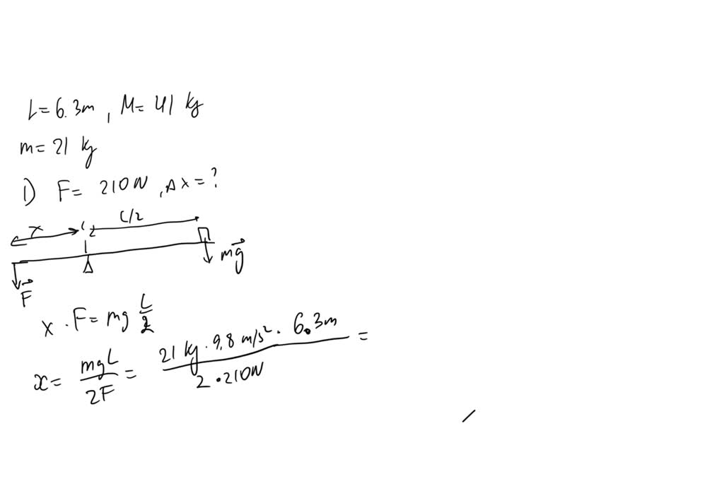 SOLVED A schoolyard teetertotter with a total length of 6.3 m and a