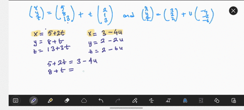 in-three-space-find-the-intersection-point-of-the-two-lines-or-classify-the-system-x-y-2-58-13-t2-1-3-and-x-y2-322-u-4-2-6-1-0-3-30-1-0-4-1-1-30-parallel-and-distinct-coincident-skew-97114