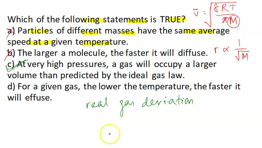 VIDEO solution '(10) Which of the following statements is true? A