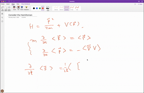 consider-the-hamiltonian-h-1-2m-p-2v-r-where-p-and-r-are-momentum-and-position-operators-derive-the-following-two-differential-equations-m-thr-i-hp-i-m-thp-i-h-v-i