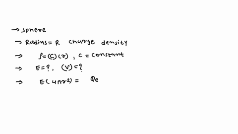 a-sphere-of-radius-r-has-charge-density-that-depends-on-radius-cr-where-c-is-a-constant-find-the-electric-field-and-potential-outside-of-the-sphere-71836