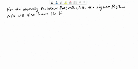 the-mutually-exclusive-project-with-the-highest-positive-npv-will-also-have-the-highest-irr-true-or-false-81878