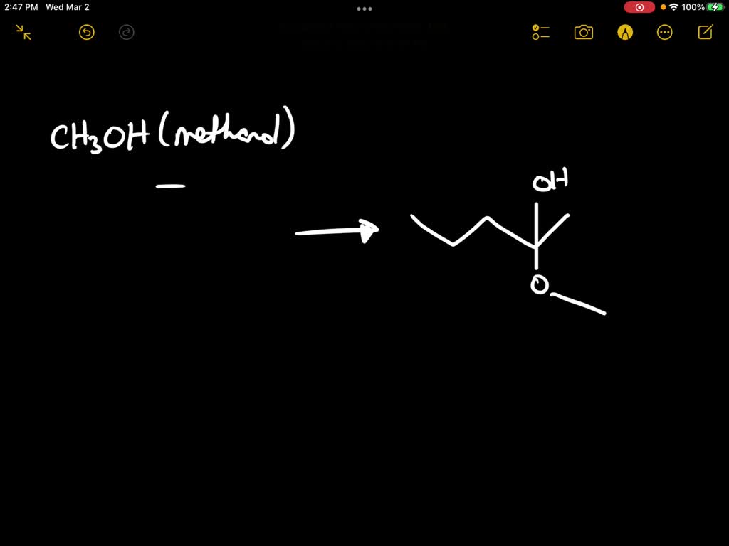 SOLVED: What molecules must react to form this hemiacetal?: 2-pentanone ...