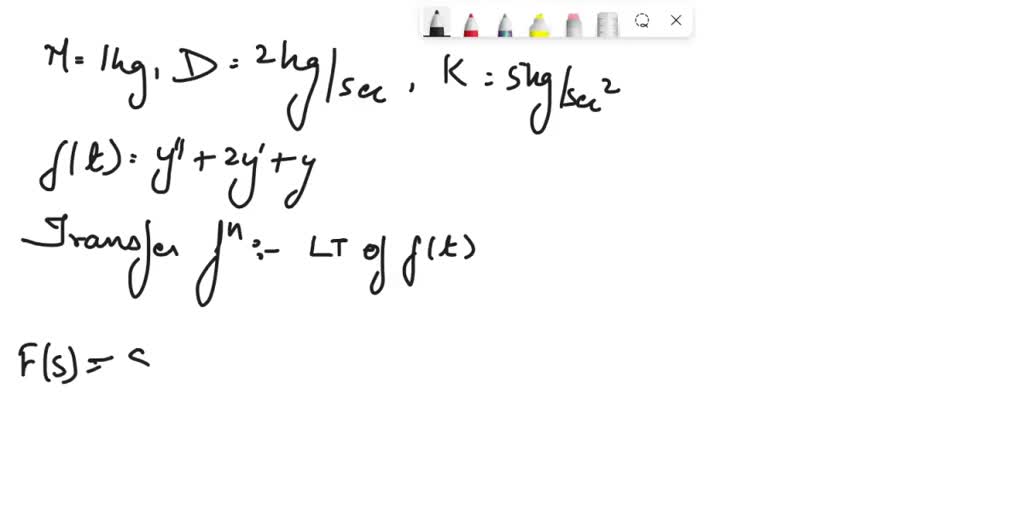 SOLVED A damped harmonic oscillator with a 1 kg mass, a 2 kg/sec
